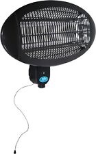 Wall Mounted Patio Heater with 3 Heat Settings Outdoor Garden Black 2kW Garden