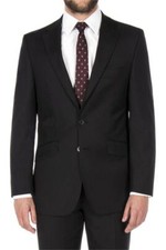 Black Herringbone 2 Piece Suit