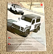 KAHN DESIGN JEEP + DEFENDER - FRAMEABLE COLLECTIBLE ORIGINAL CLASSIC CAR ADVERT