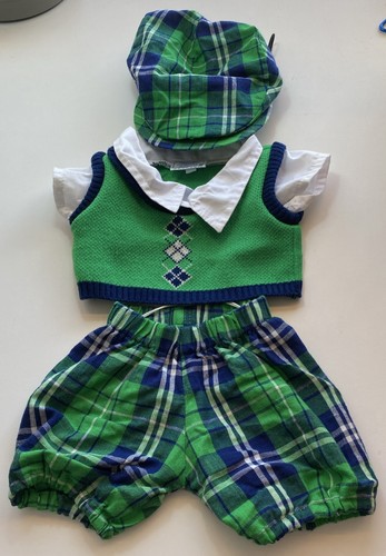 Build bear green - argyle, knit