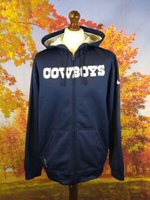 Dallas Cowboys Team Apparel blue full zip Nike Hoodie. UK men's size Large