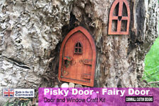 Fairy Door and Window - Cornish Pisky- Fantasy Pixie - Fairy Door Birch Plywood