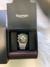 Vintage Triumph Model 3020 Chronograph Watch Very Rare with Boxes Unused Tags