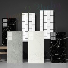 50Pcs Self-Adhesive Tile Marble PVC Cladding Wall Panels.for Kitchen Bathroom UK