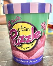 Unusual Circular Jig Saw 134 Pieces 'Strawberry Ice Cream Complete 1999