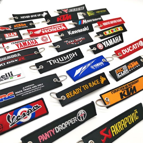 Racing tag style keychain - keychain, key