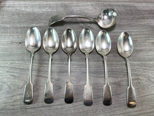 Antique dinner desert spoons - dinner,