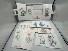 22 x Teddy & Co Design Greeting Cards Dates Notebook In Keepsake Box