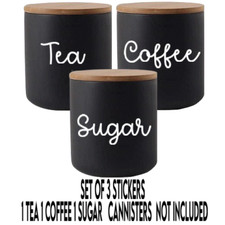 COFFEE TEA SUGAR VINYL DECALS