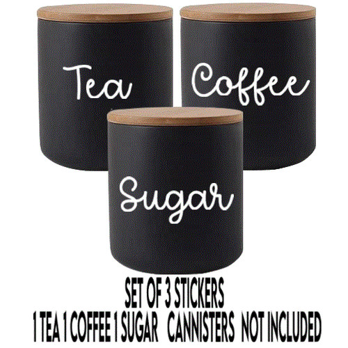 Coffee tea sugar vinyl decals - coffee,