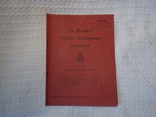 WW2 Secret RAF Air Ministry Weekly Intelligence Summary Journal 9 Oct 1943