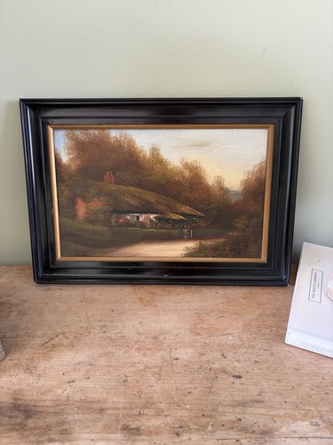 Edwardian oil painting wood - oil,