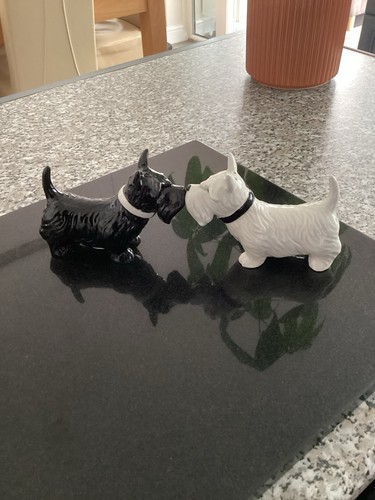 Vintage scottie dog salt - vintage,