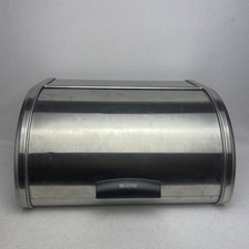 Brabantia 348907 Roll Top Bread Bin, Medium - Matt Steel skuA10