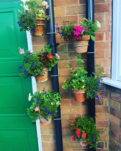 Single drainpipe planter pot - drainpipe,