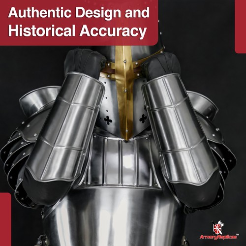 Medieval bracers 18g steel - bracers,