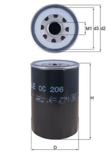 Oil filter mahle - fits, man