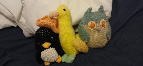 Hand knitted soft toys - hand,