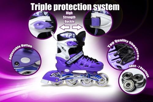 Adjustuble roller skates with - roller,