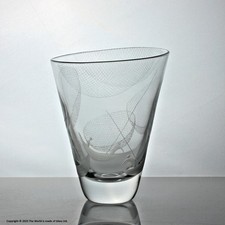 Vicke Lindstrand for Kosta, engraved fishermen vase