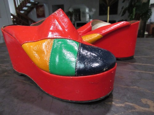 Vtg 70s clogs - vtg, block