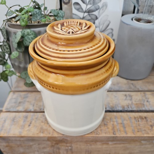 Vintage treacle glaze storage - vintage,
