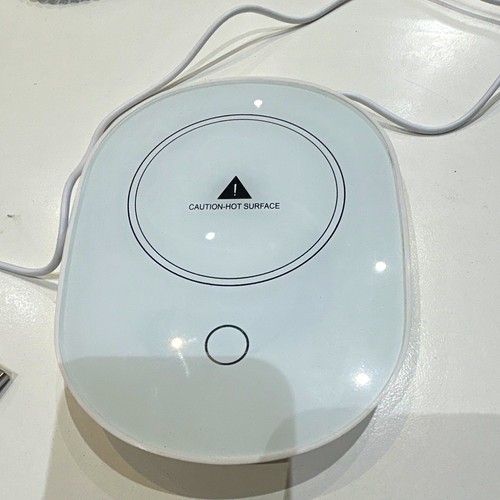 White electric mug - white, warmer