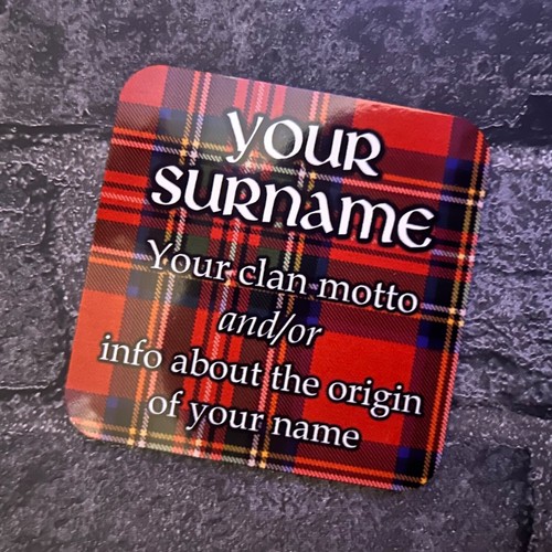 Personalised tartan clan - personalised,