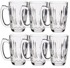 Set of 6 340ml Ribbed Glass