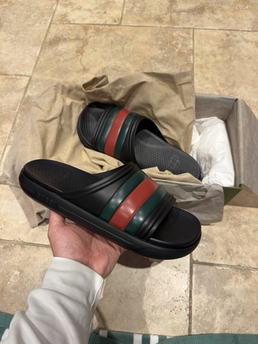 Gucci black slider - gucci,