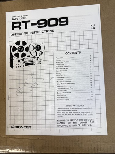 Pioneer 909 stereo tape - pioneer,