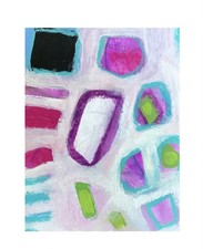 Aceo Painting Gouache Abstract