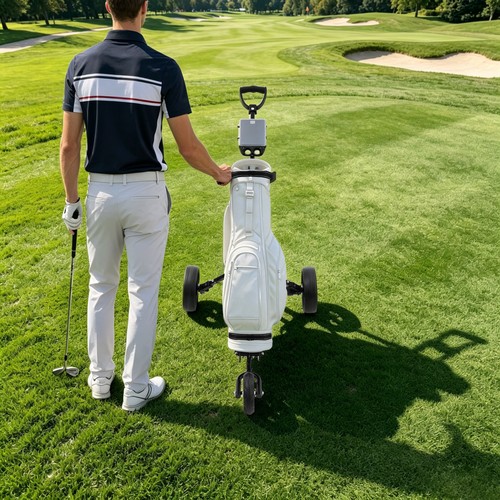 Wheel golf push cart - 3,