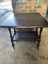 Vintage Priory Oak Drop Leaf Drinks Trolley, Table, 