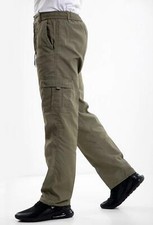 Mens New Elasticated Cargo Combat Cotton Casual Lightweight Trousers Pants M-3XL
