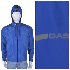 GAS Vintage 90s Hooded Waterproof Jacket M Cagoule Kagoule Kagool Coat Blue Y2K