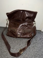 Jocasi London Leather Crossbody Sacthel Bag Womens Small Brown