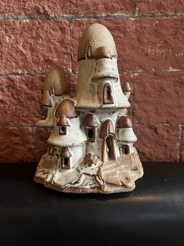 Vintage shelf pottery mushroom - shelf,