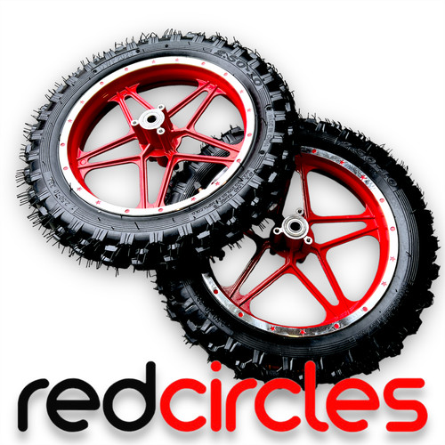 Red mini moto dirt - 2.50-10,