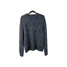 COS Chunky Knit Jumper Mens Size Medium Black Sweater Wool Blend Speckled Ribbed