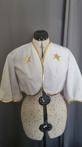 White and gold star bolero