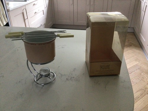 New chocolate fondue set with - new,