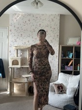 Bershka Midi dress with side