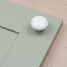 White Ceramic Cabinet Knob