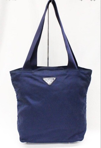 Prada tote bag navy nylon - prada,