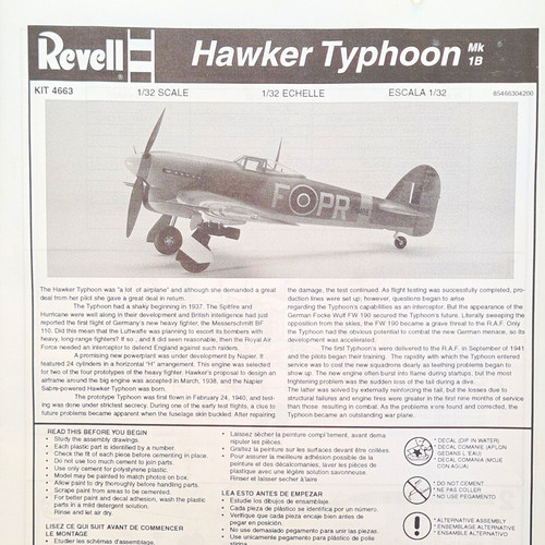 Revell hawker typhoon - revell,