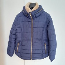 Bonmarche UK 16 Ladies Navy Blue Padded Puffer  Jacket VGC 