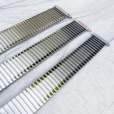 XL Expanding Watch Bracelet Stainless Steel 16 - 24mm Extra Long Expander Silver