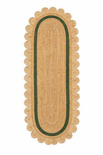 Runner jute rug scallop - runner,