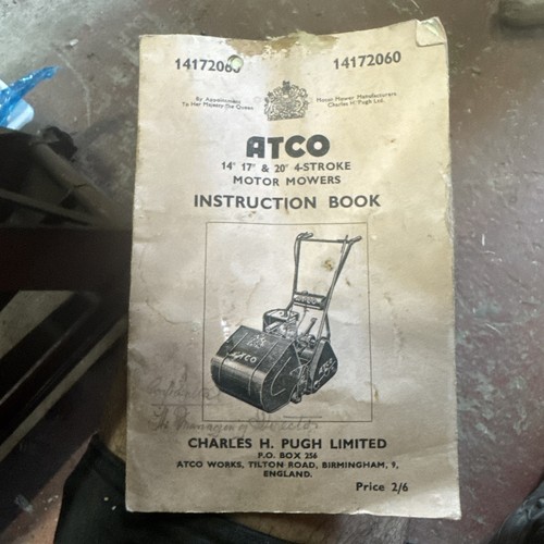 Atco instructions book vintage - atco,